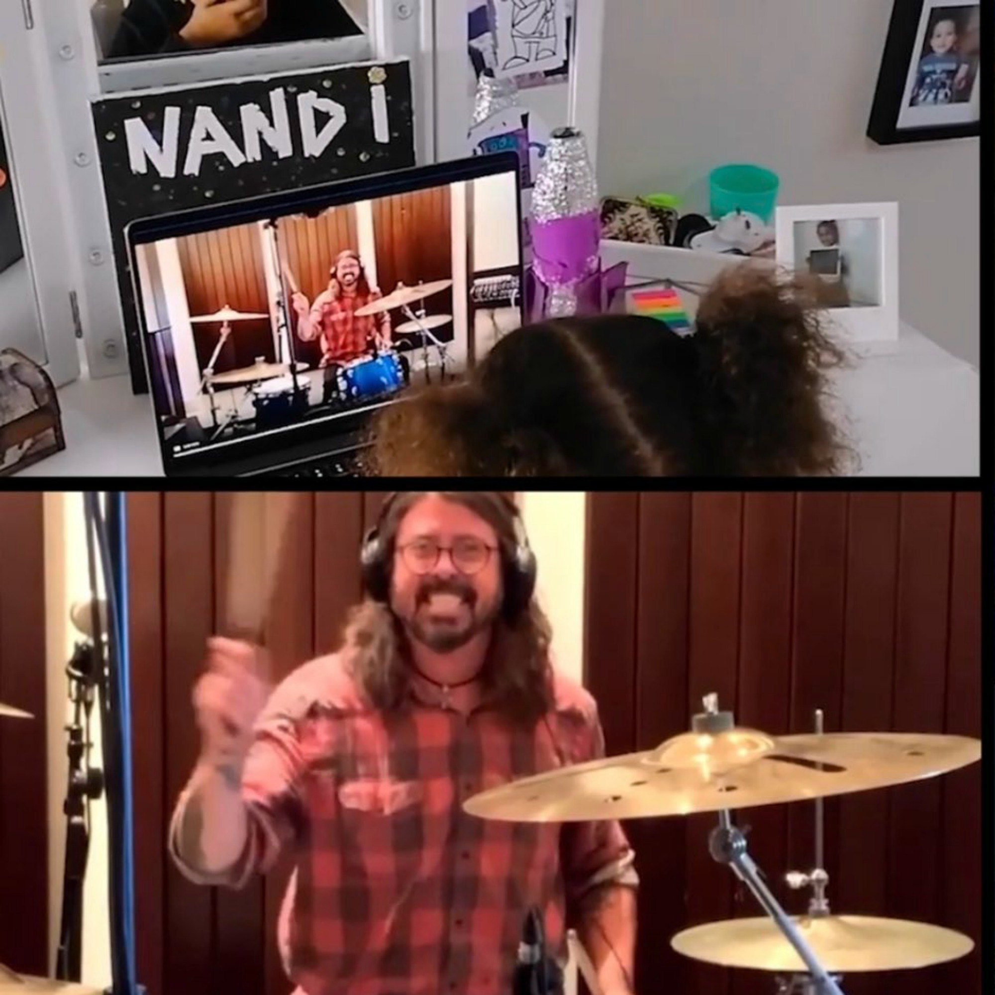 Una niña de 10 años reta a Dave Grohl a un duelo de baterías y el resto es maravilloso