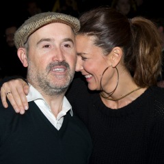 Javier Cámara y Mar Flores, pareja sorpresa en el desfile de David Delfín