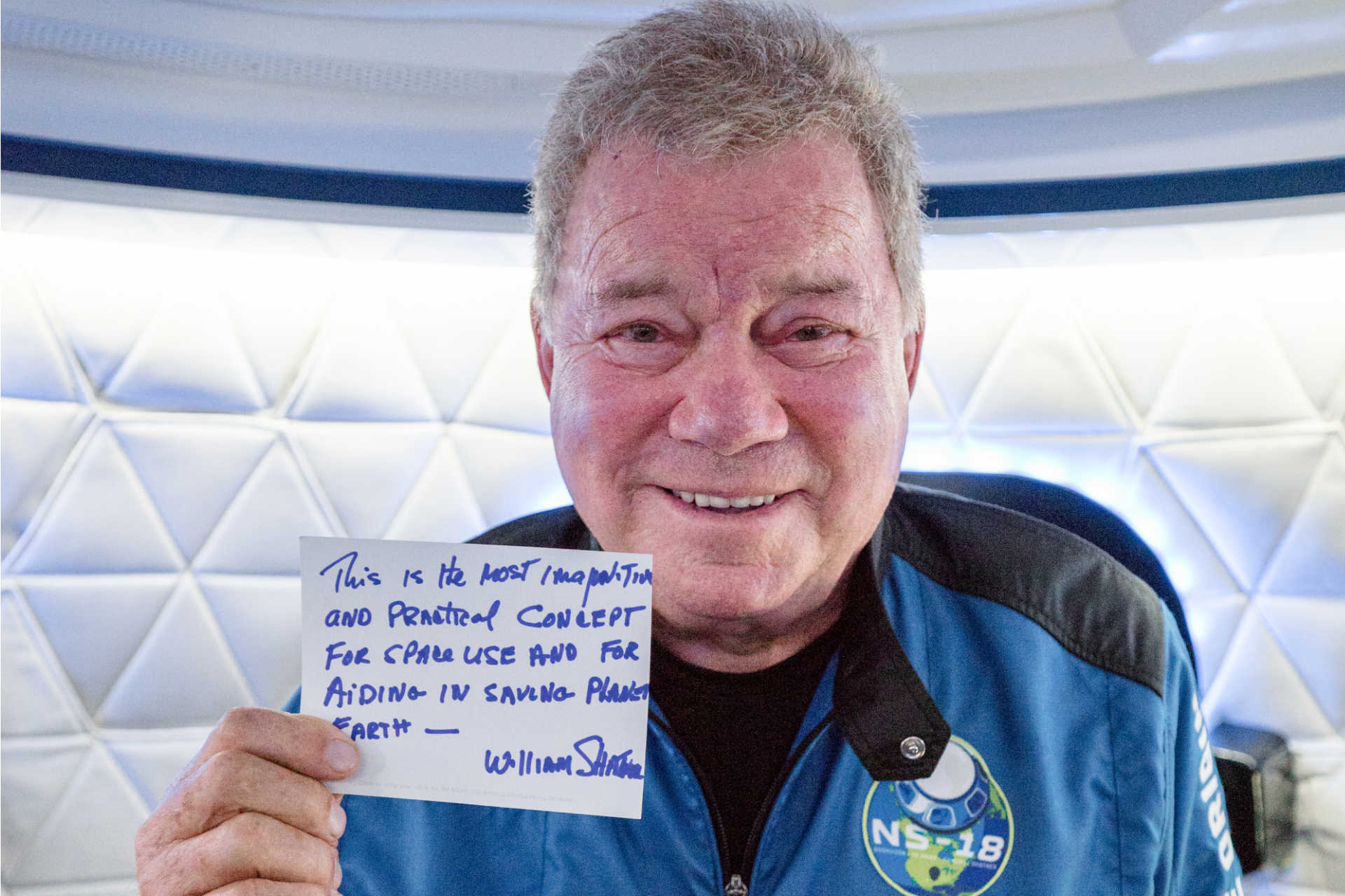 William Shatner viajó al espacio y algo le aterró