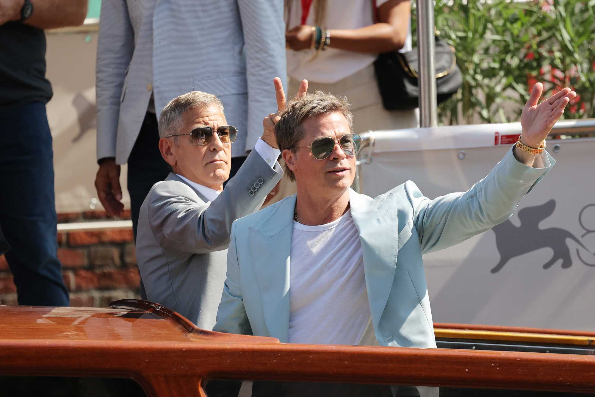 George Clooney y Brad Pitt en el Festival de Venecia