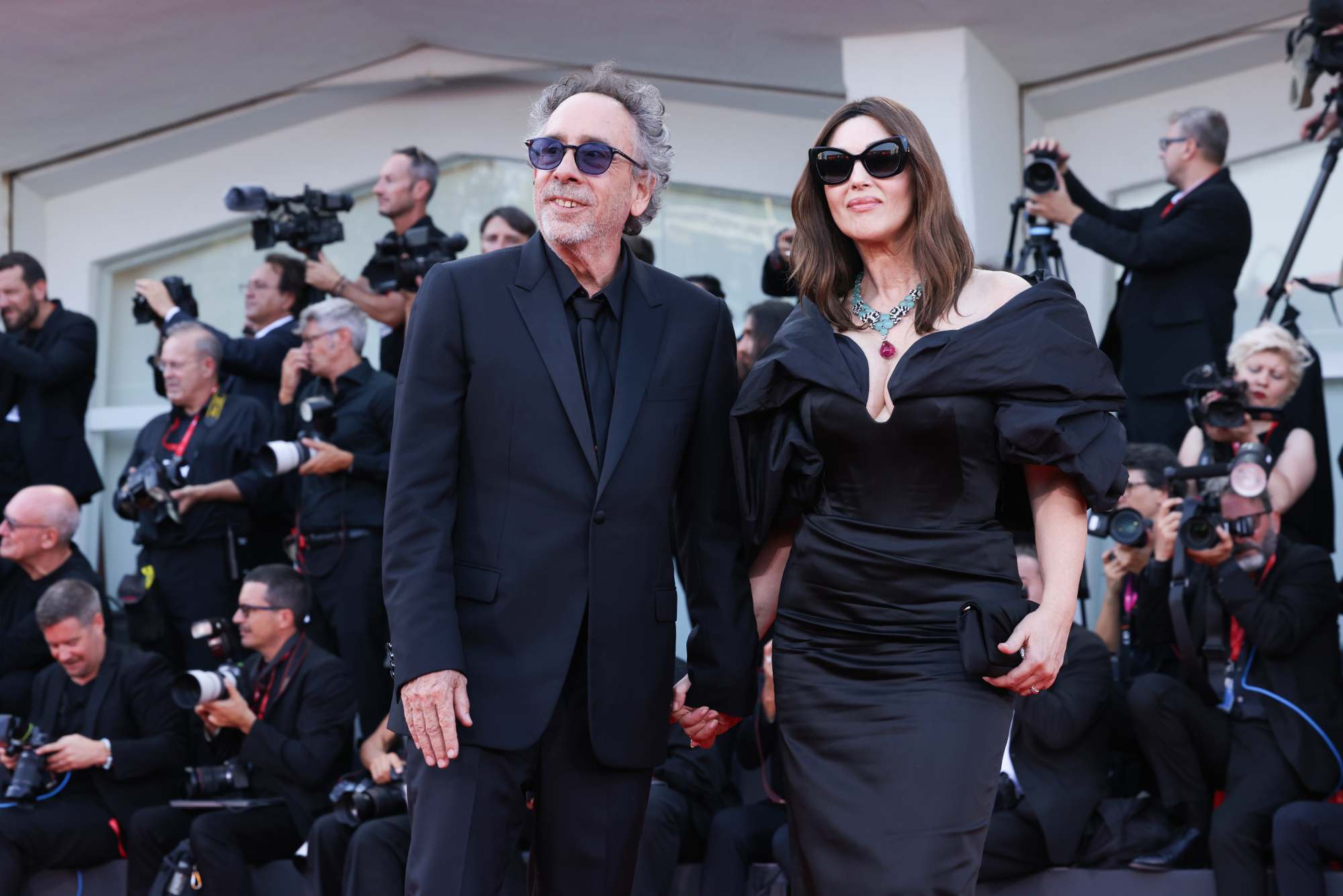 Monica Bellucci y Tim Burton en el Festival de Venecia