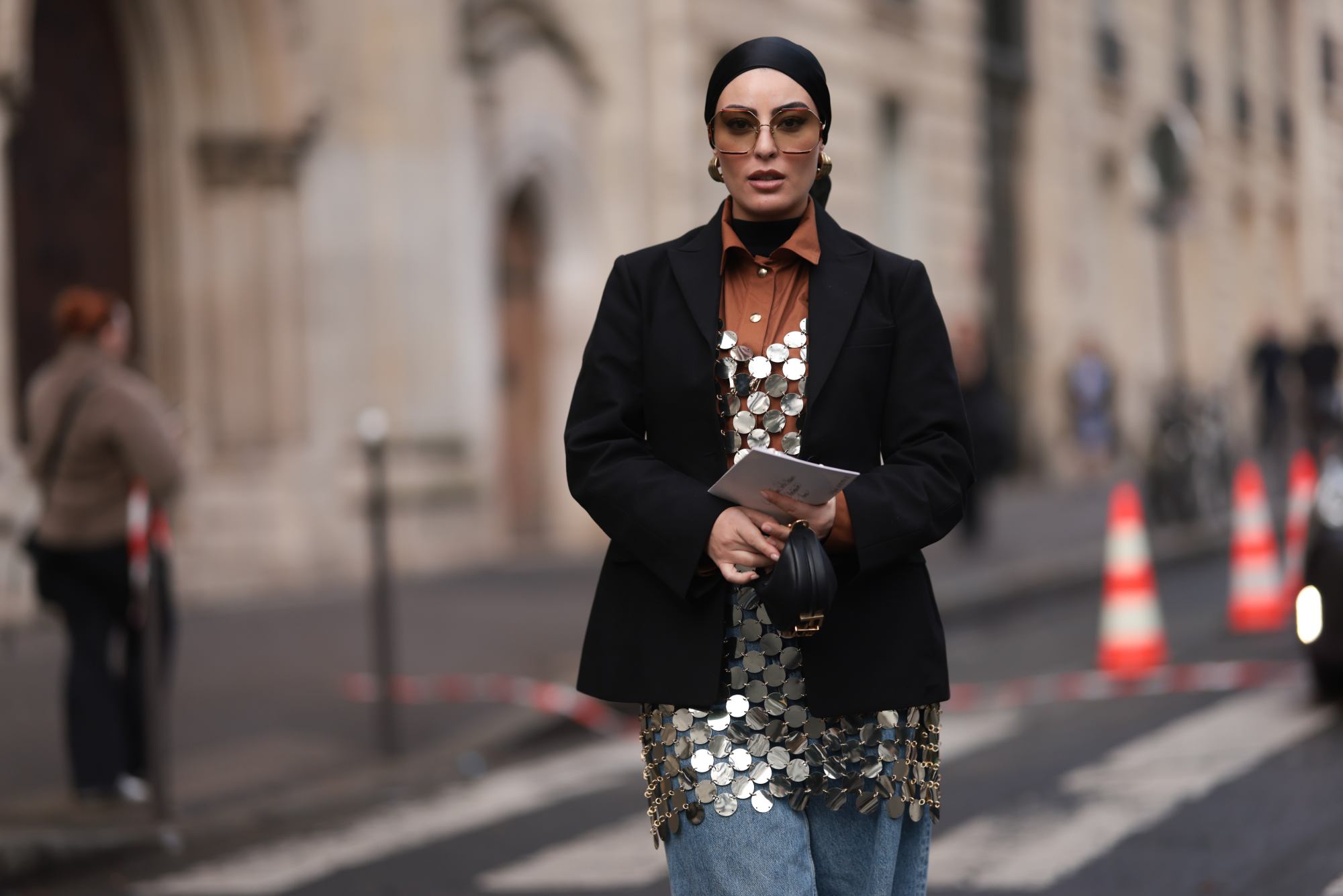 Vestido sobre pantalón