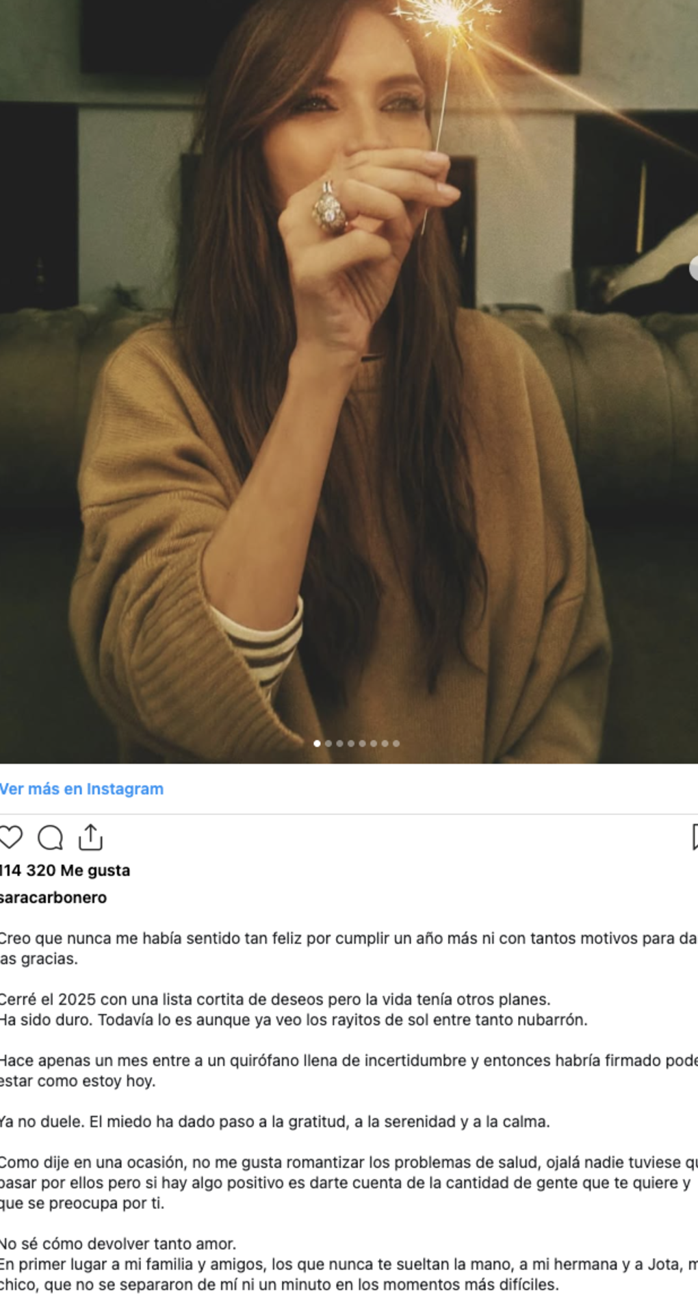 El post en cuestión